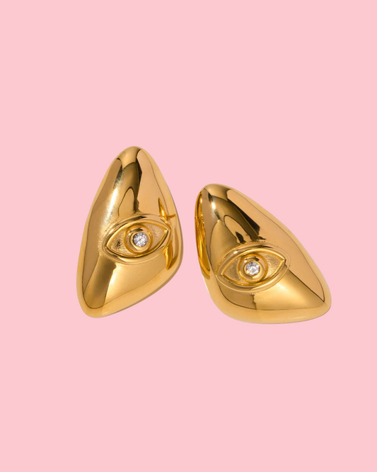 Eye Gold Earring